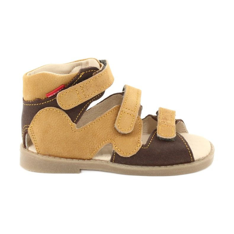 Sandali in pelle preventiva giallo/bronzo mazurek 291