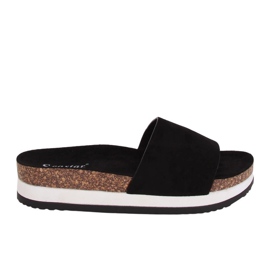 Pantofole nere da donna nere CK184P Black nero