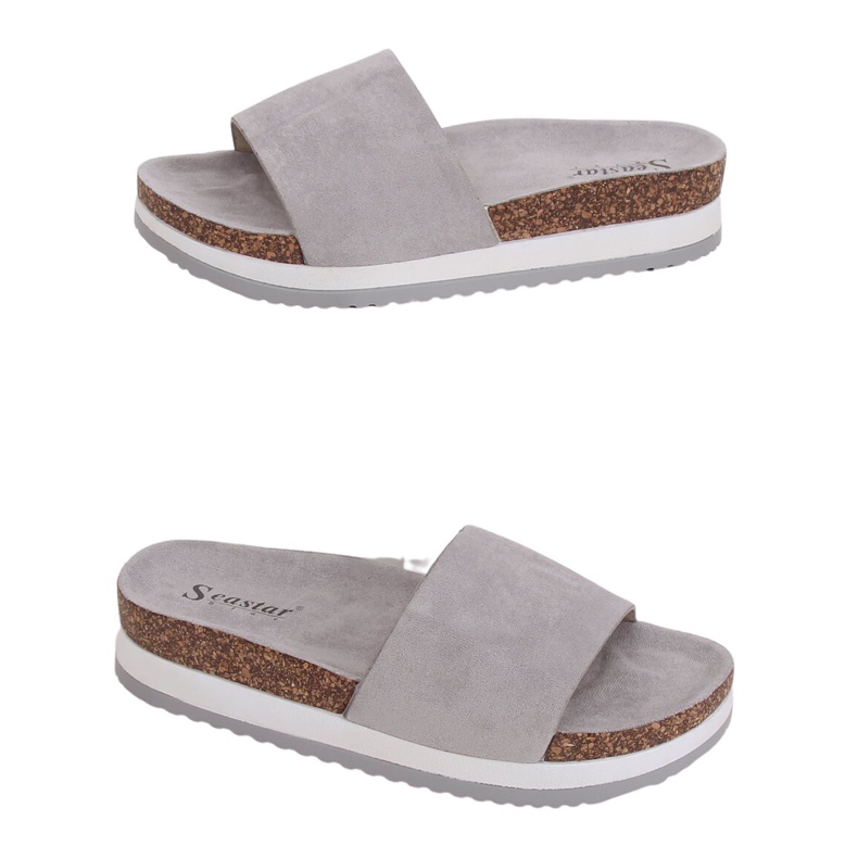 Grigio Pantofole da donna grigie CK184P Grigio