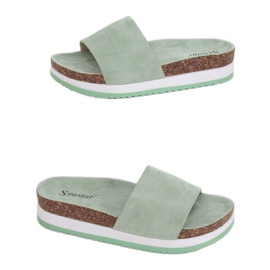 Pantofole acquamarina da donna CK184P Verde