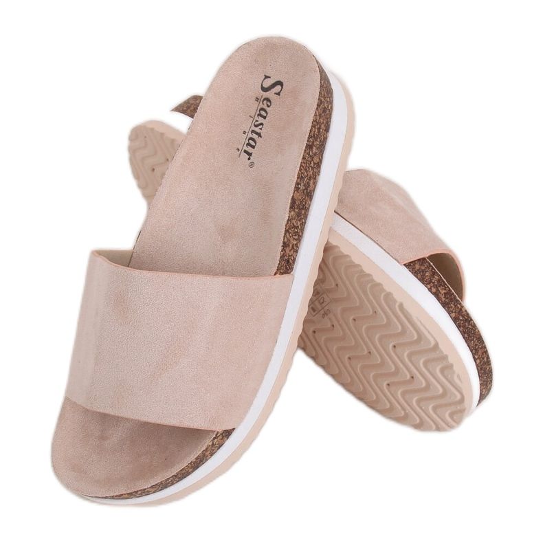 Pantofole da donna beige CK184P Beige