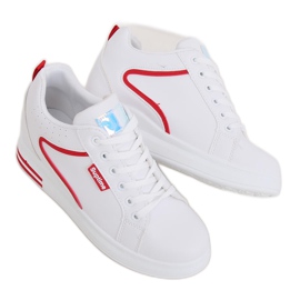 Sneakers bianche sulla zeppa NB337 Red bianco