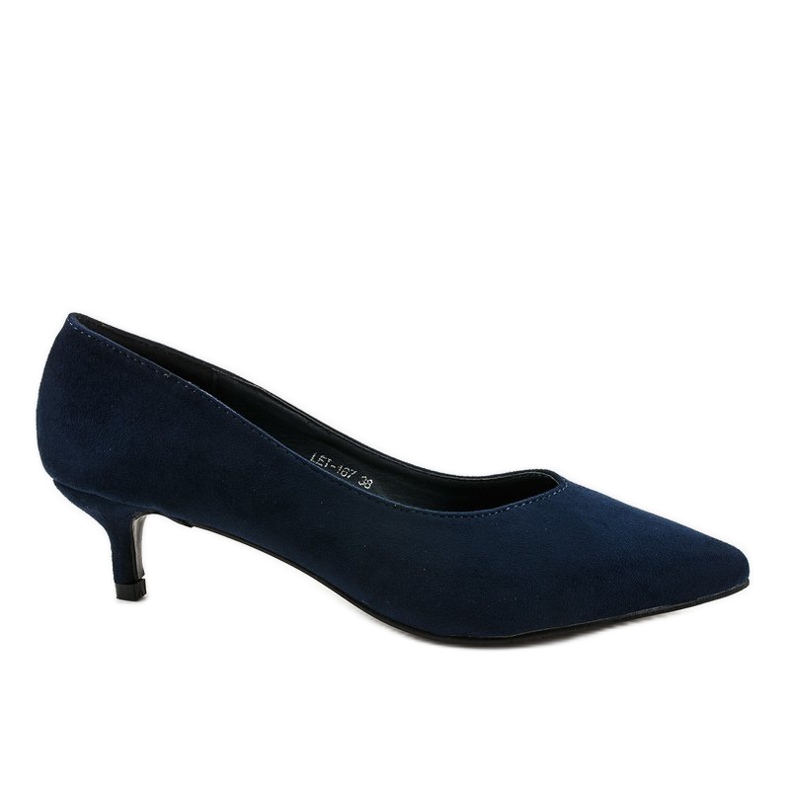 Décolleté blu navy su tacco LEI-167