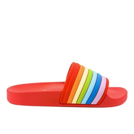 Infradito rosse con arcobaleno 2456-3 multicolore