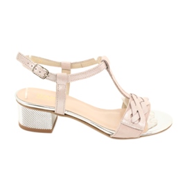 Sandali da donna Gamis 3936 rosa / argento grigio