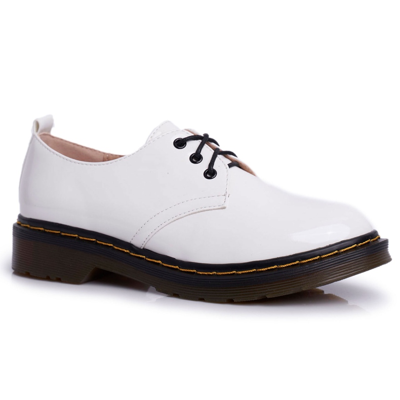 SEA Scarpe Brogue da Donna Laccate Bianche Do It Better! bianca