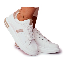 Scarpe Sportive Donna Oro Bianco Glitter Narval giallo