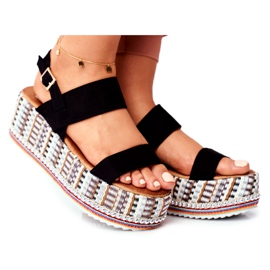 ADY Sandali da donna sulla piattaforma Black Sandy nero
