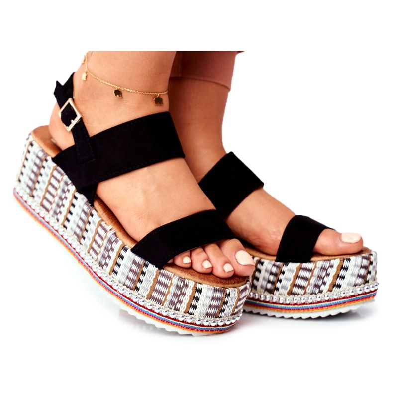 ADY Sandali da donna sulla piattaforma Black Sandy nero