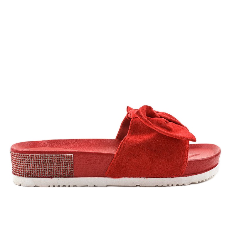 Pantofole casual rosse con fiocco LW-10 rosso