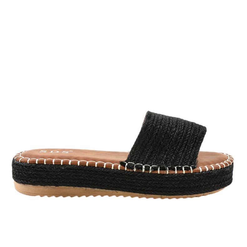 Pantofole espadrillas nere 7970-PL nero