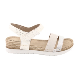 Sandali con inserto in pelle Inblu Argento OF019 bianca grigio