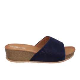 Pantofole blu navy 10-238 D.BLUE