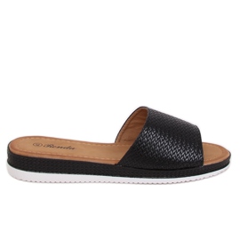 Pantofole nere da donna nere BQ-66 Black nero