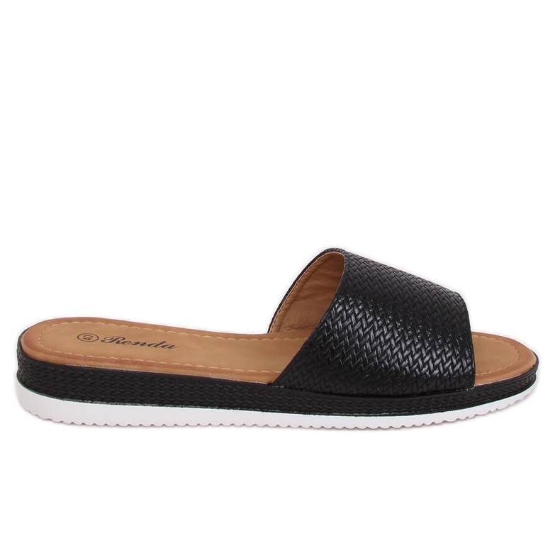 Pantofole nere da donna nere BQ-66 Black nero