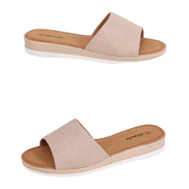 Pantofole da donna beige BQ-66 Beige