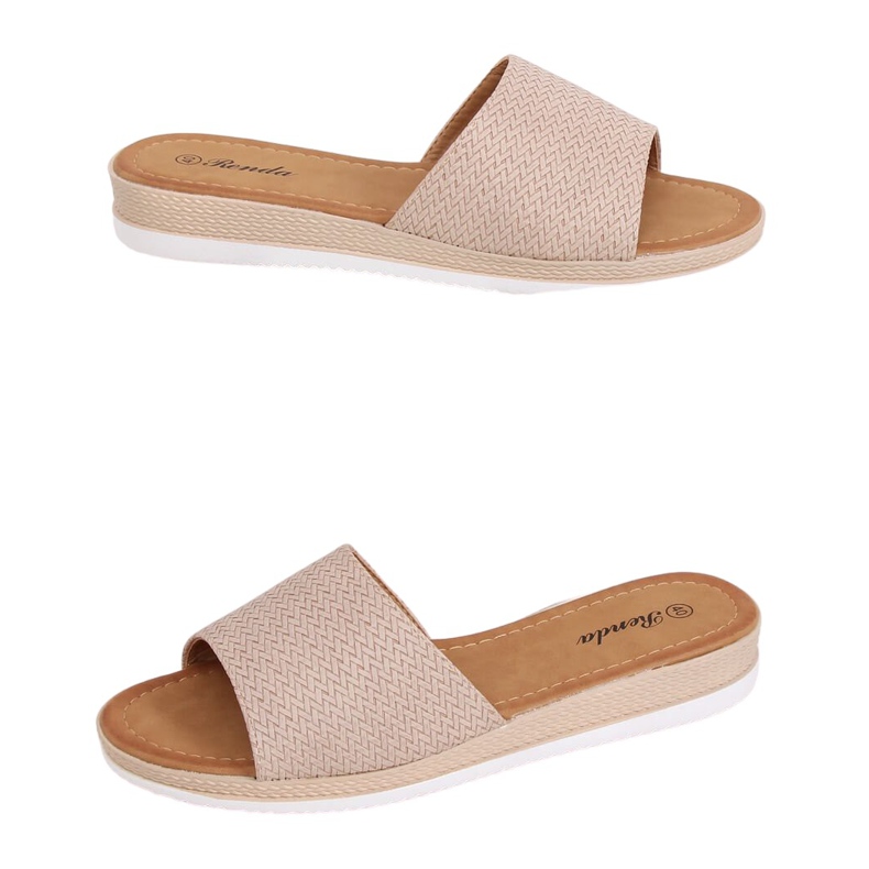 Pantofole da donna beige BQ-66 Beige