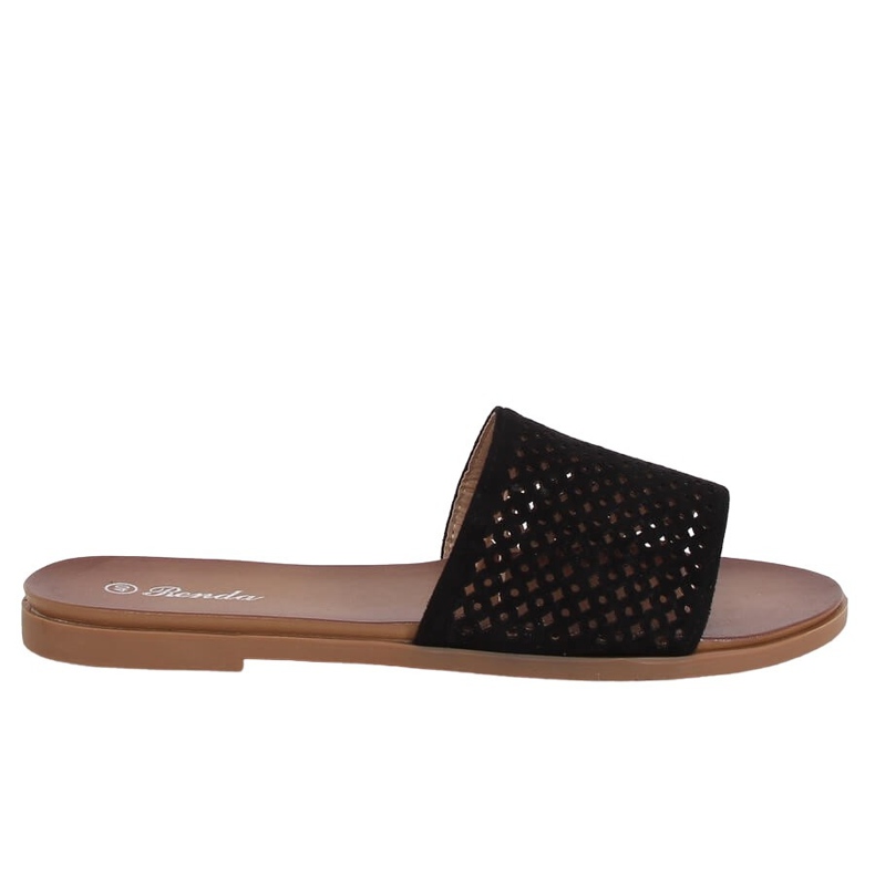 Pantofole nere traforate 620-63 Nere nero