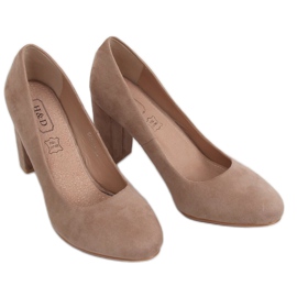 Décolleté sul palo beige E08-10 Khaki