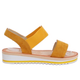 Sandali miele donna E008 Giallo