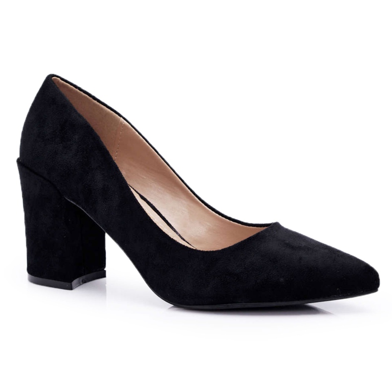 FRJ Décolleté con tacco da donna in camoscio nero Femmini