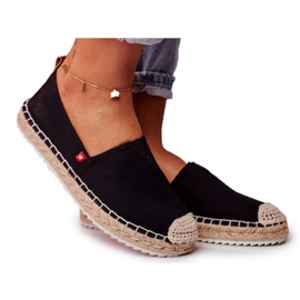 Espadrillas da donna Suola intrecciata Nere Big Star FF274A498 nero