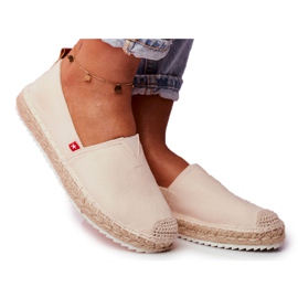 Espadrillas da donna, suola intrecciata Beige Big Star FF274A500