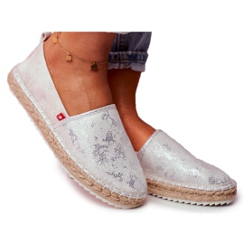 Espadrillas da donna, suola intrecciata argento Big Star FF274A514 grigio
