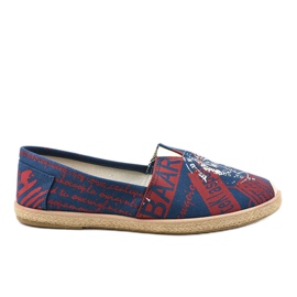 Scarpe espadrillas uomo blu BKA-48 rosso
