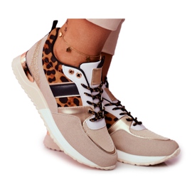 Scarpe Sportive Donna Beige Leopard Himme