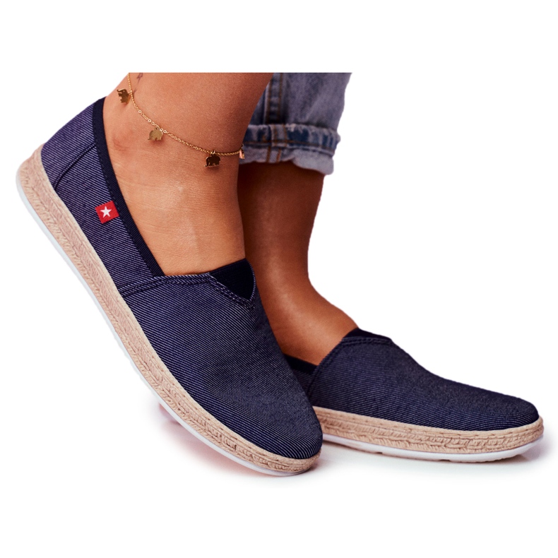 Espadrillas da donna Big Star Slip-on Navy Blue FF276024 blu navy