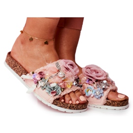 SEA Ciabatte Donna Con Fiori Rosa Enrissa