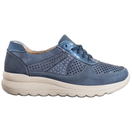 Comer Sneakers Traforate Su Paltform blu