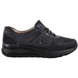 Comer Sneakers traforate sulla piattaforma nero