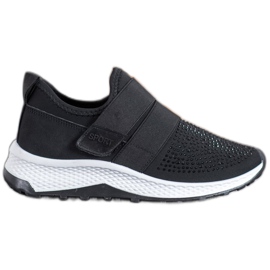 SHELOVET Scarpe Slip-on Con Velcro nero