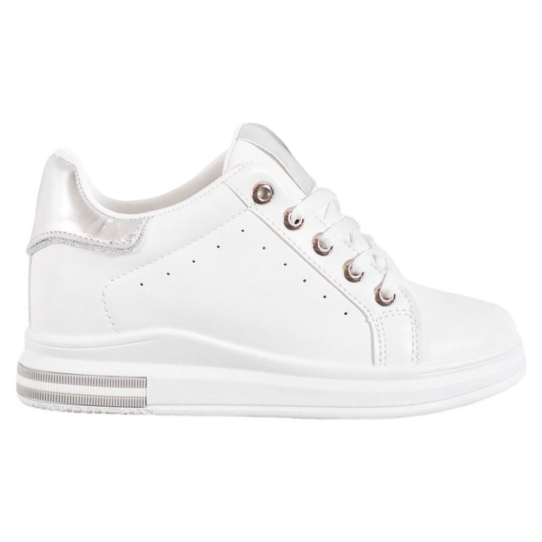 SHELOVET Scarpe sportive su una zeppa bianca