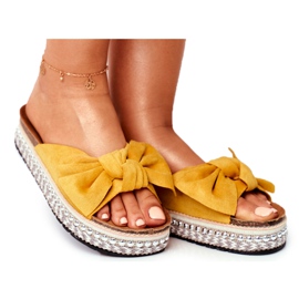 PS1 Pantofole Alte Donna Giallo Mortigo