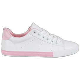 SHELOVET Sneakers Bianche Con Ecopelle bianco