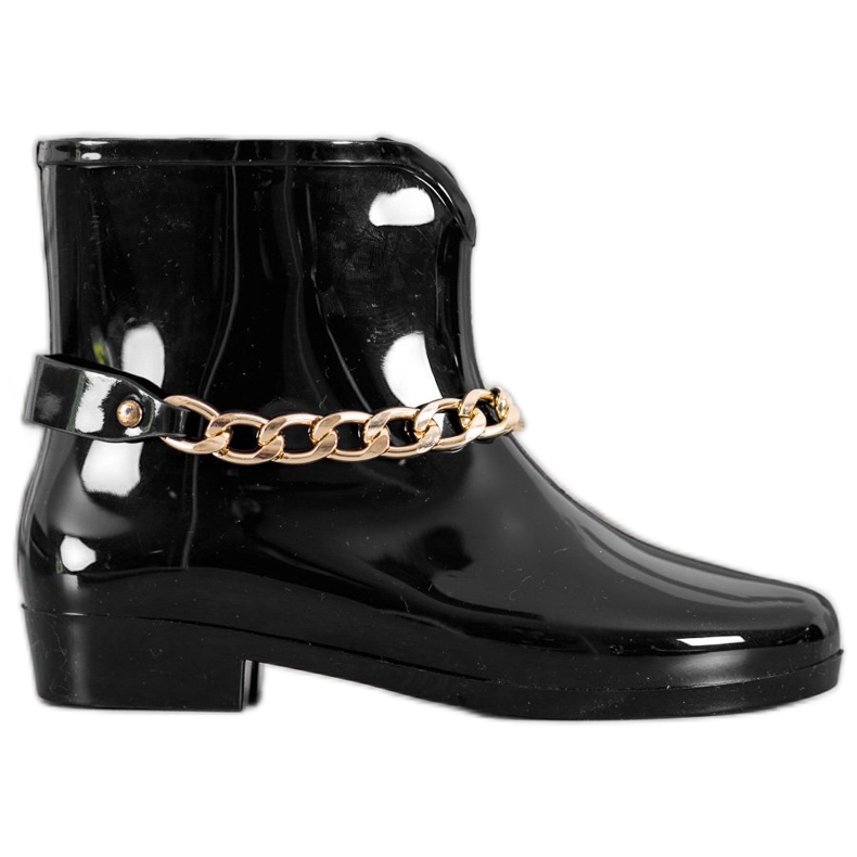 SHELOVET Galosce con catena decorativa nero