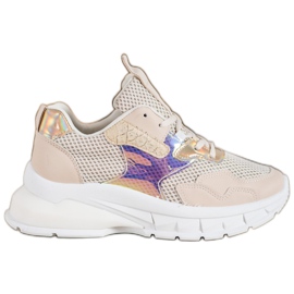 Mannika Sneakers alla moda con rete marrone