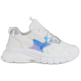 Mannika Sneakers alla moda con rete bianco