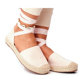 PS1 Espadrillas da donna, lino annodato, Bonjour beige
