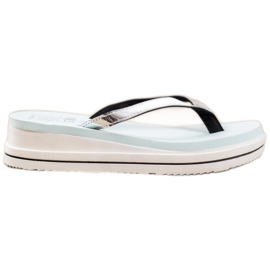 SHELOVET Infradito con zeppa blu