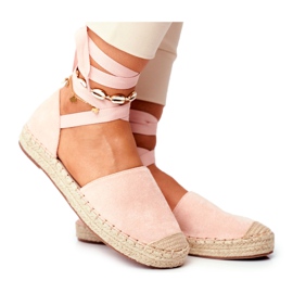 SEA Espadrillas da donna, lino legato rosa Bonjour