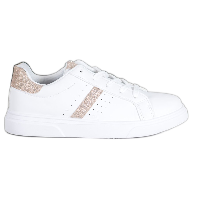 SHELOVET Scarpe Sportive Con Glitter bianca
