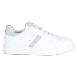 SHELOVET Scarpe Sportive Con Glitter bianco