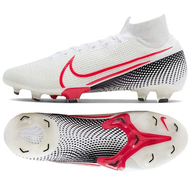 Nike Mercurial Superfly 7 Elite Fg M AQ4174 160 scarpe da calcio bianca bianca