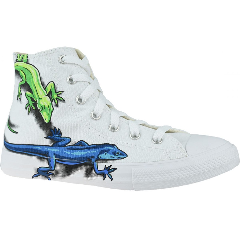 Converse Lizards Chuck Taylor All Star High Bambini 667943C bianca grigio