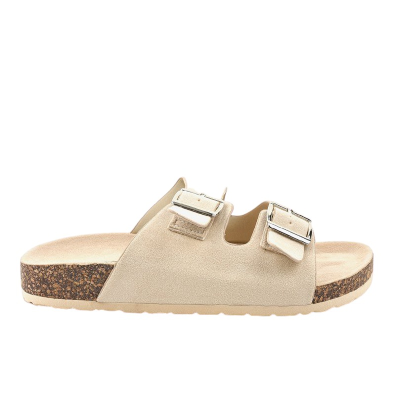 Pantofole beige con fibbia BL3100-SF