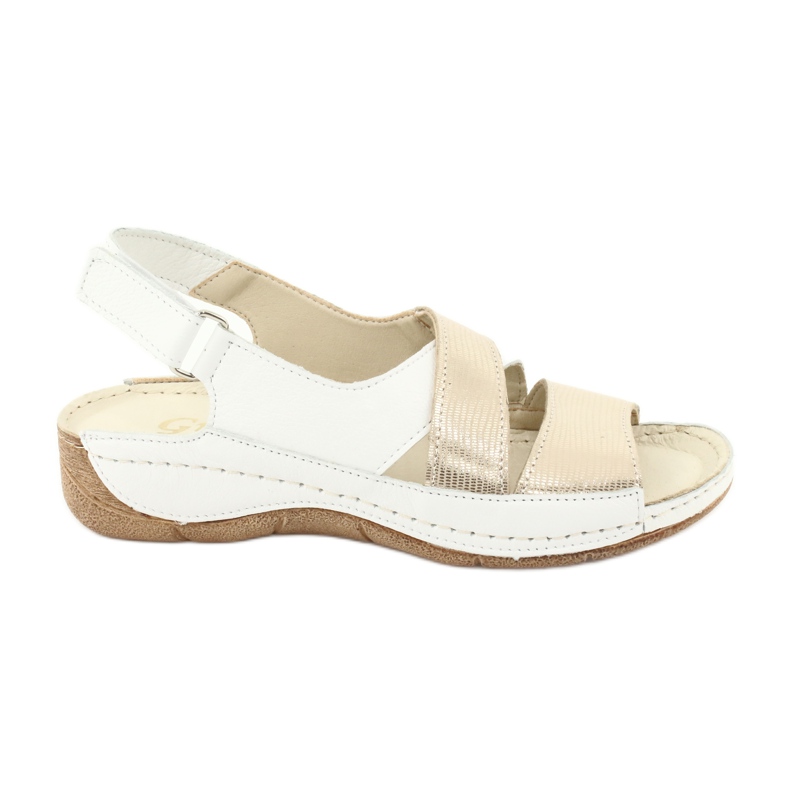 Gregors Gregor 781 Sandali femminili per zeppe bianche/oro bianca